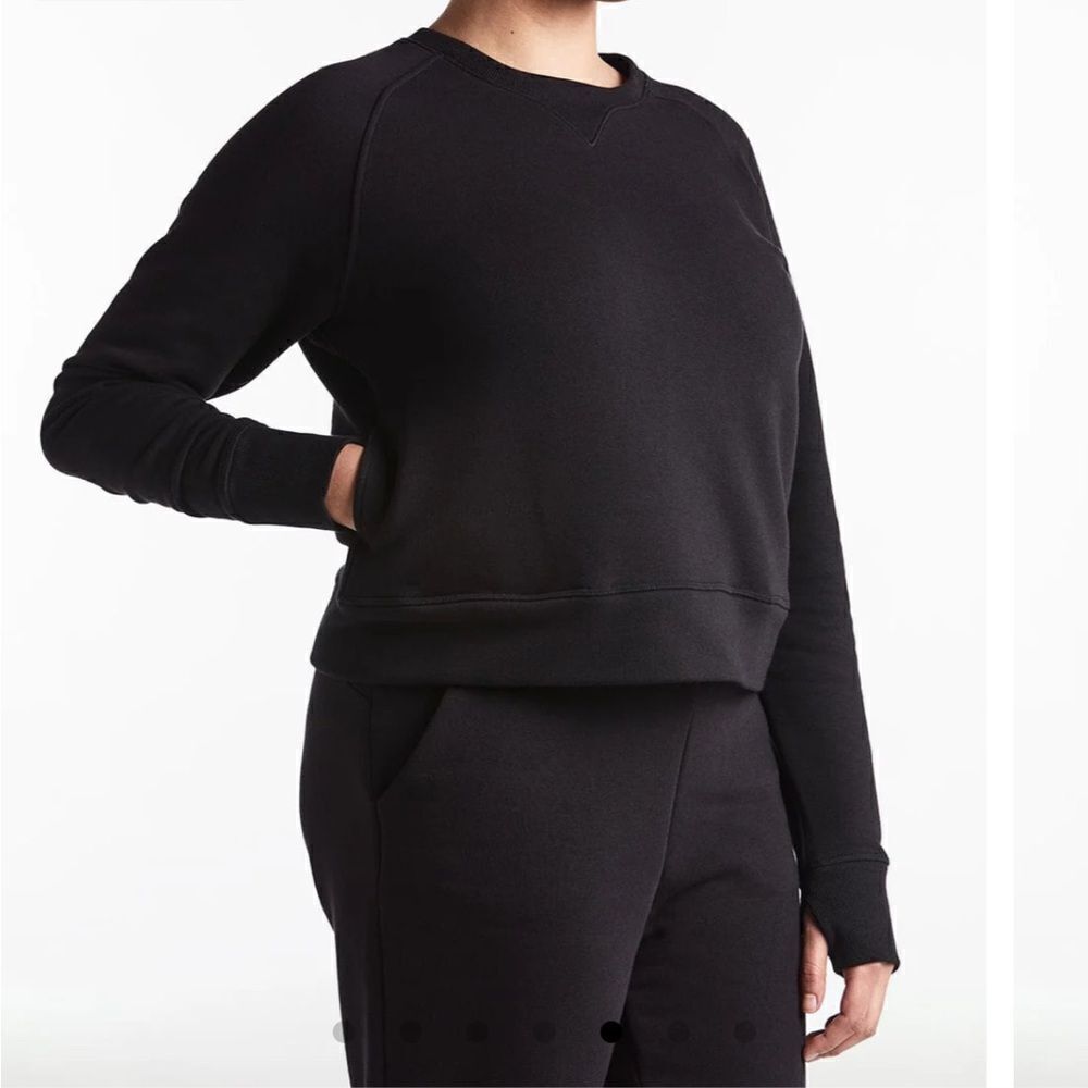 Public Rec Black Cropped Sweatshirt Black